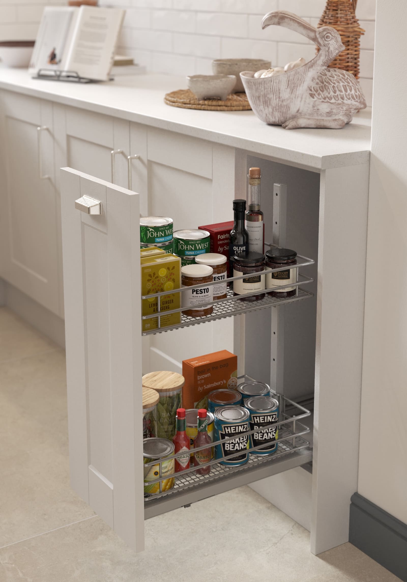 Kensington Light Grey and Dust Grey_SUB-Larder_Saphir-Platinum_300-cabinet