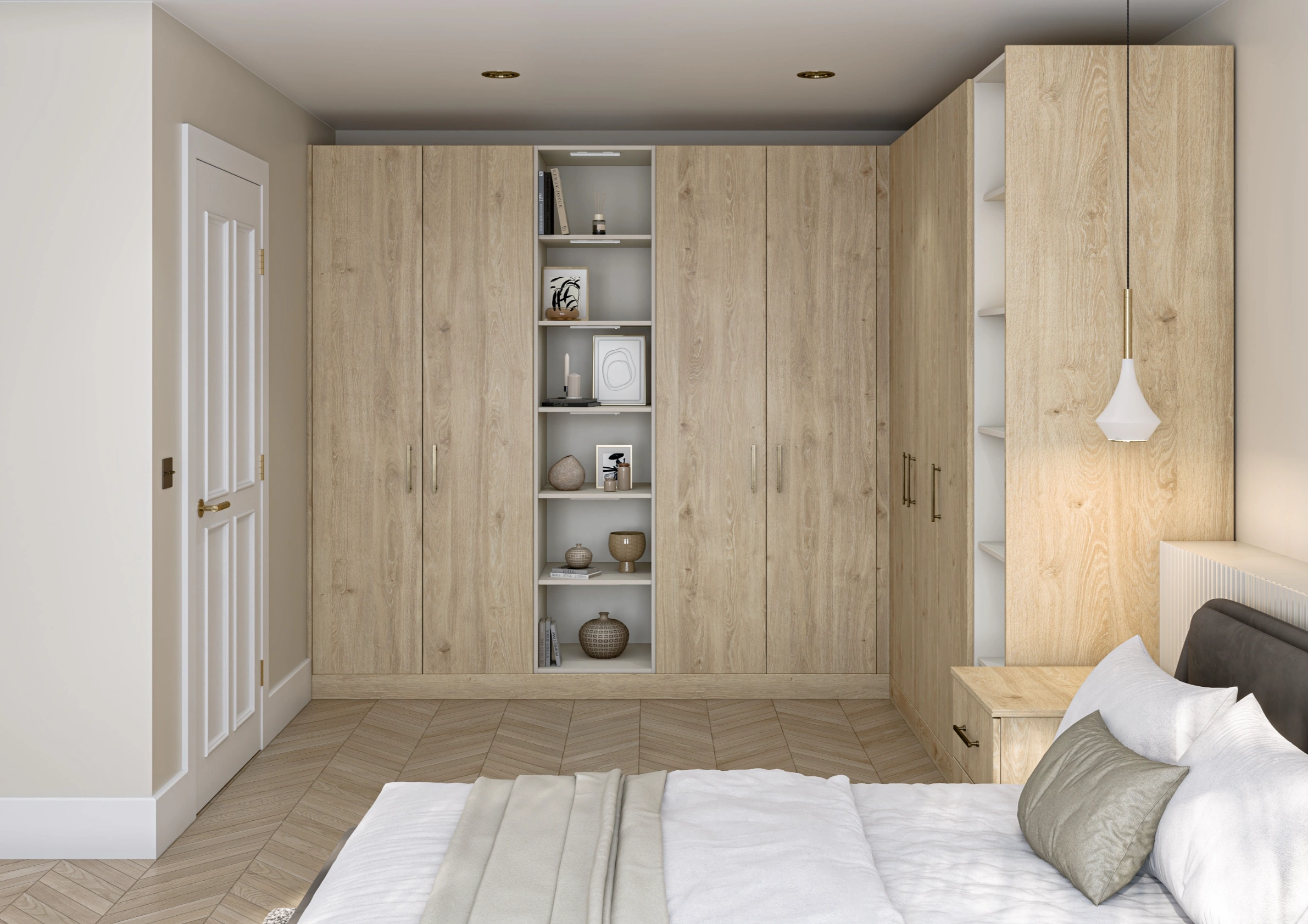 Unity Natural Davos Oak and Supermatt Taupe Grey 3