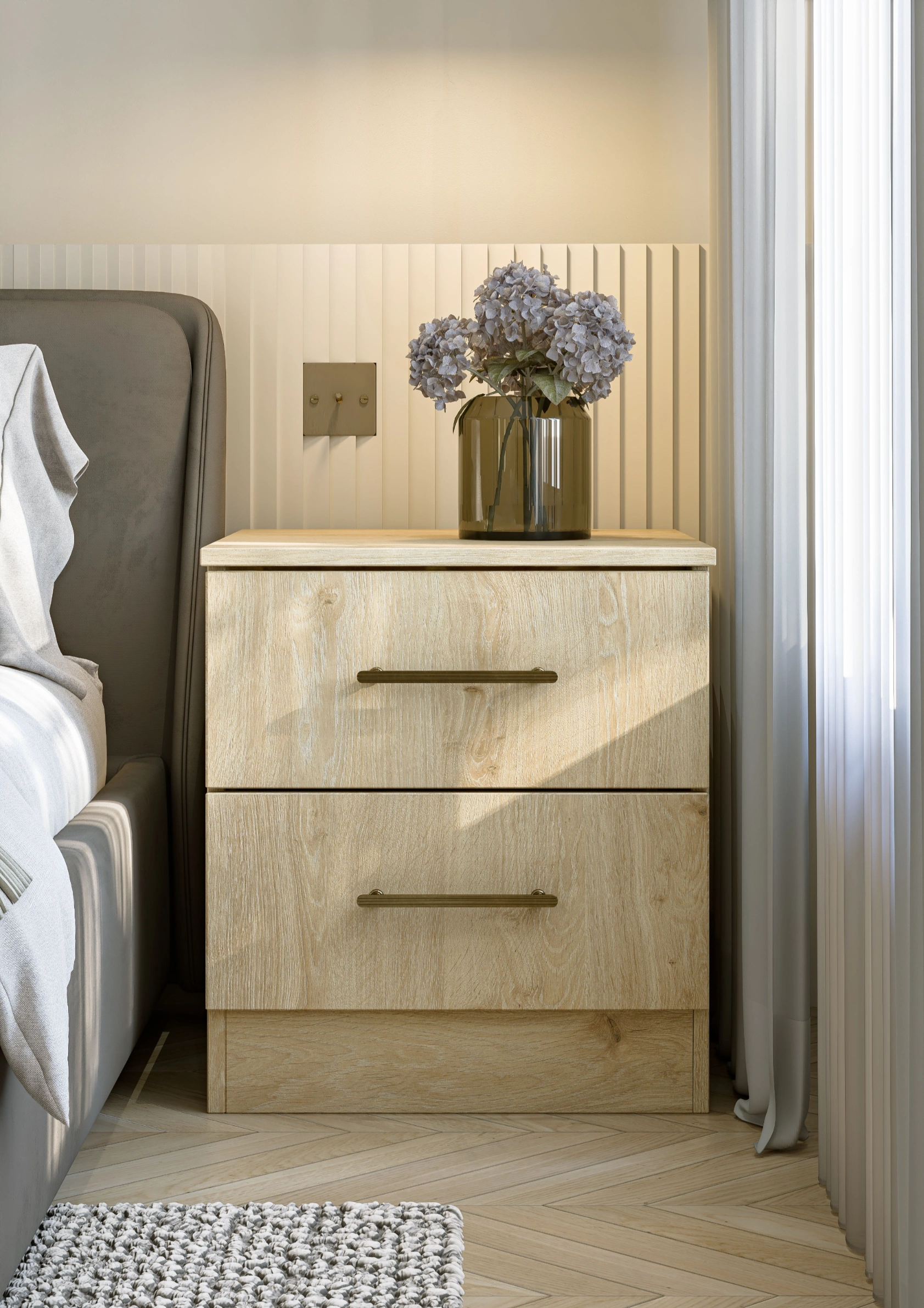 Unity Natural Davos Oak and Supermatt Taupe Grey 4