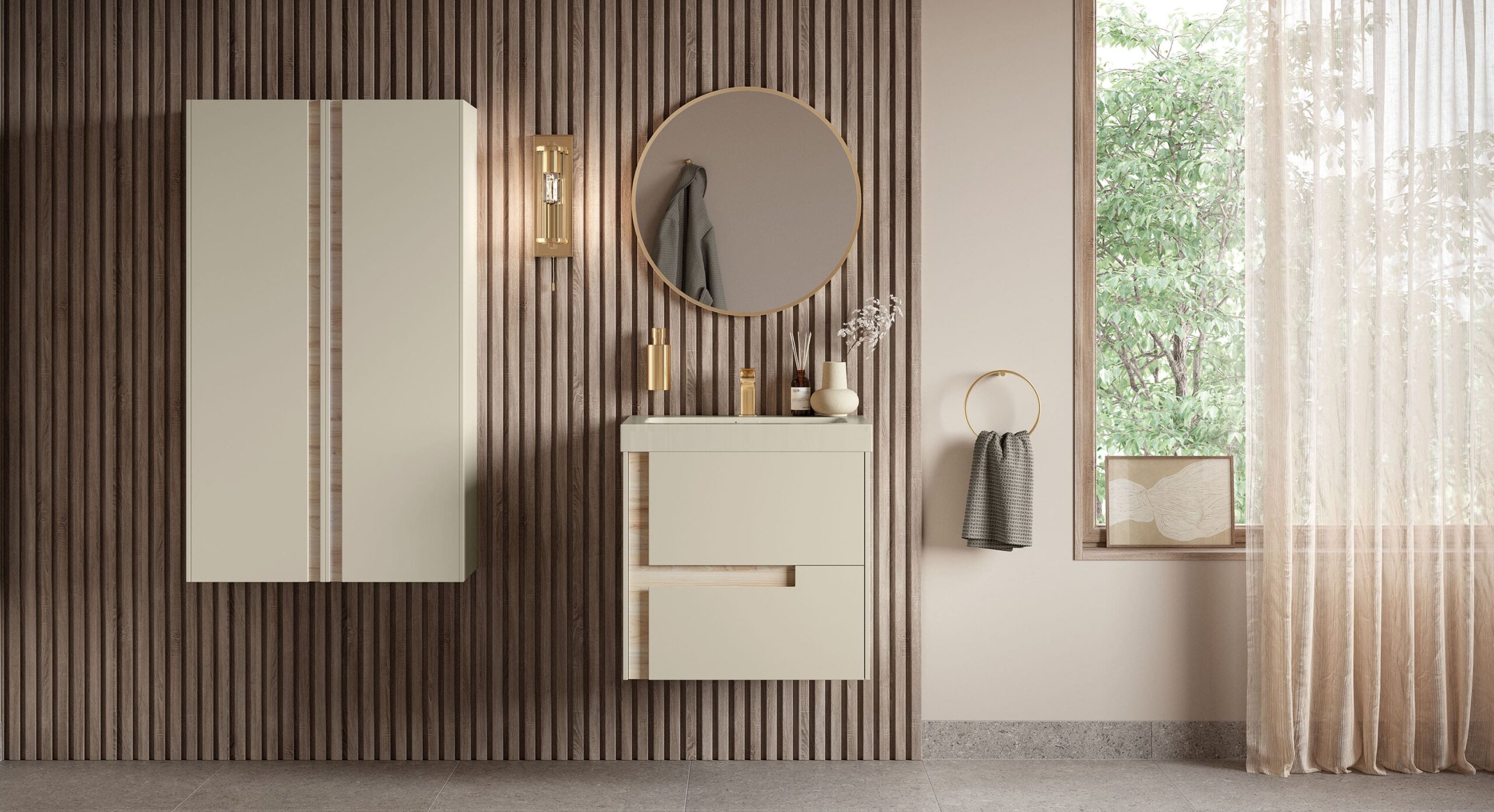 bulan matt cotton - oak effect