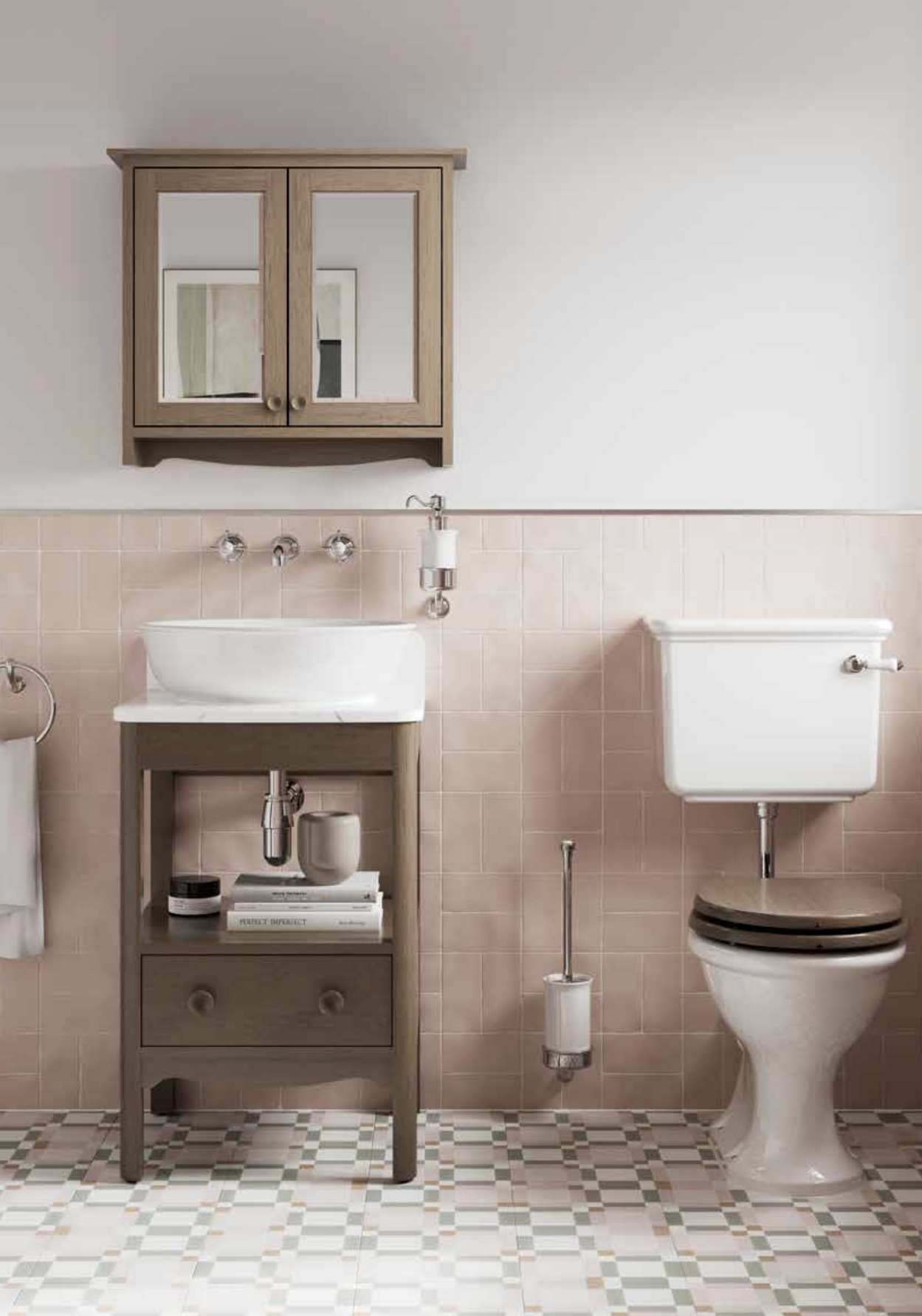 counter-top-basin-on-light-oak-620-unit-with-carrara-worktop-and-low-level-toilet-and-mirror