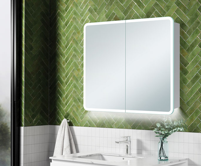 mirrored cabinet