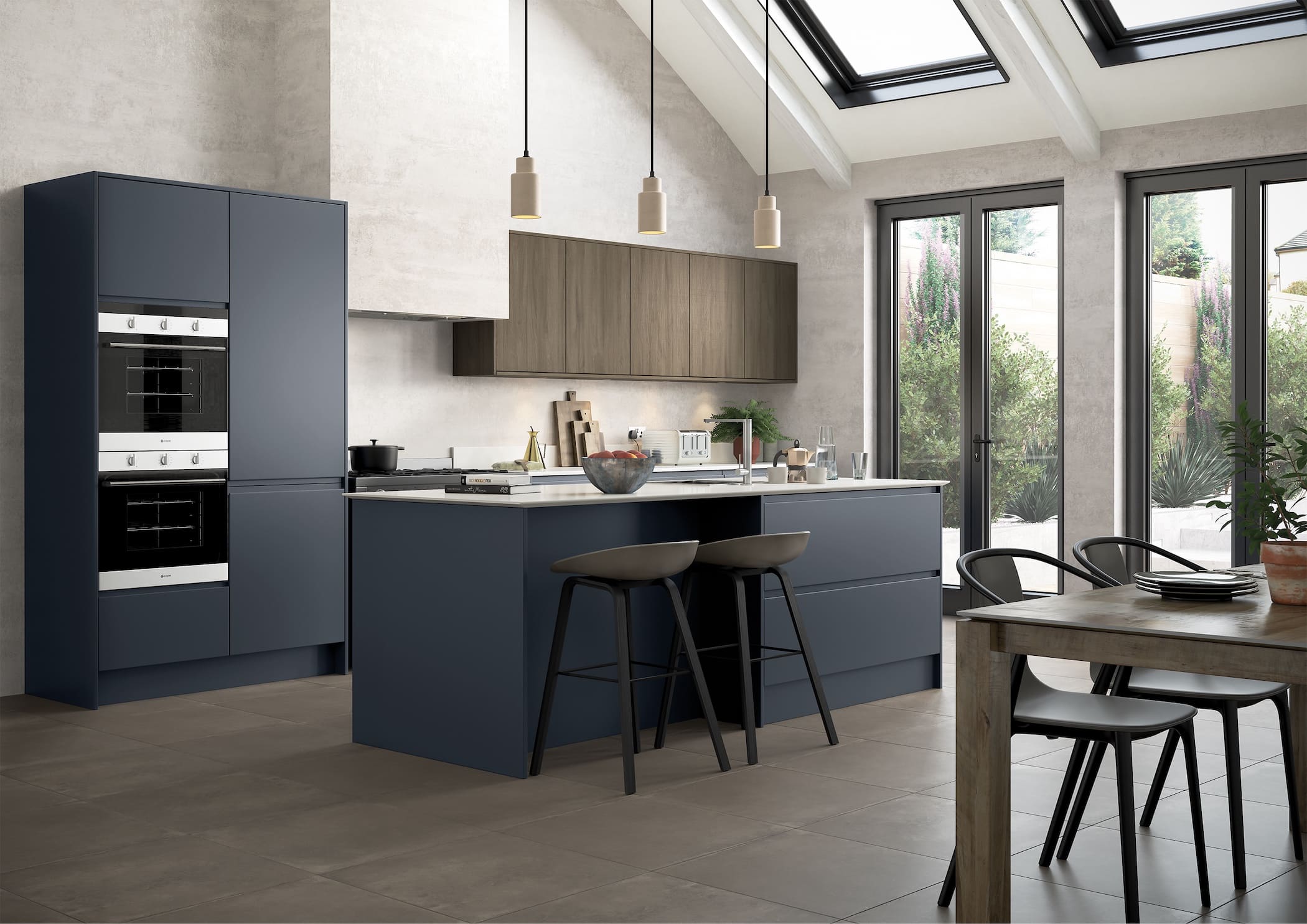 Strada Matte Slate Blue and Rezana Espresso_Main Shoot_RGB