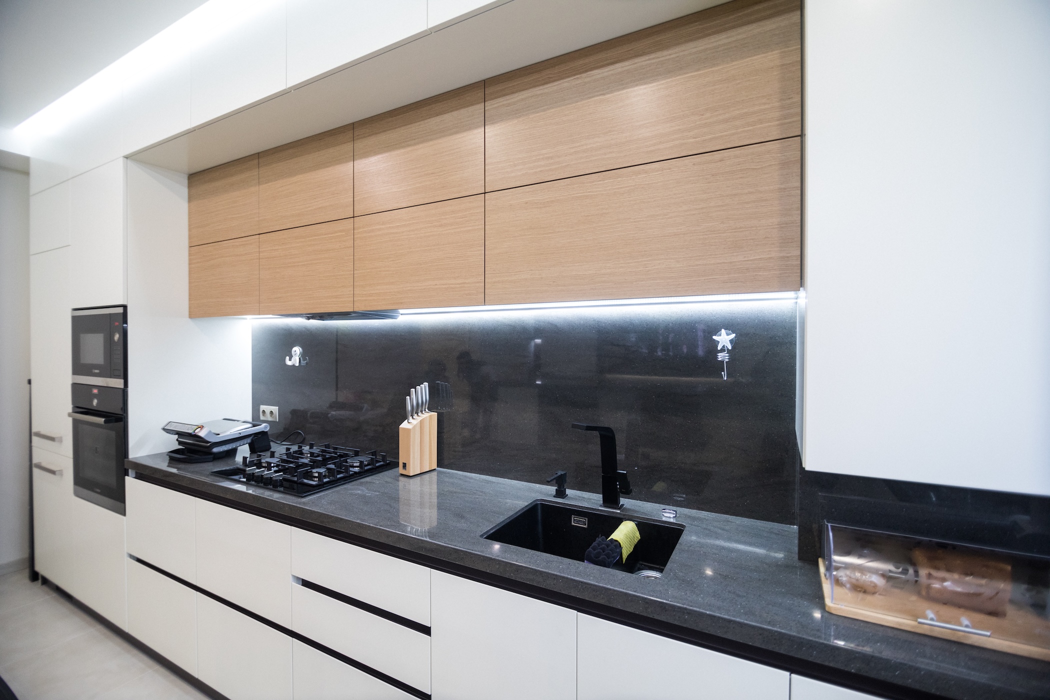 Modern kitchen interior in new luxury home