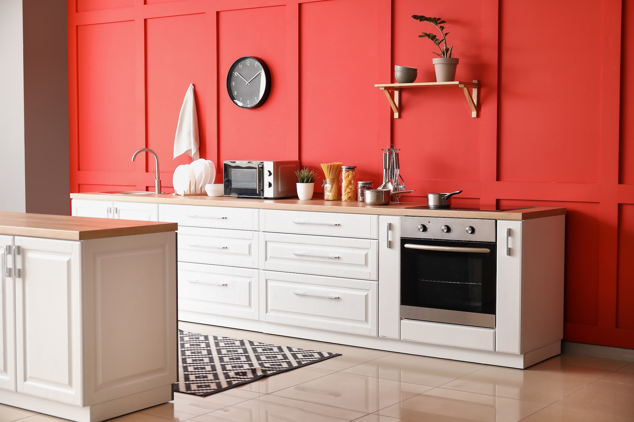 Interior of modern stylish kitchen