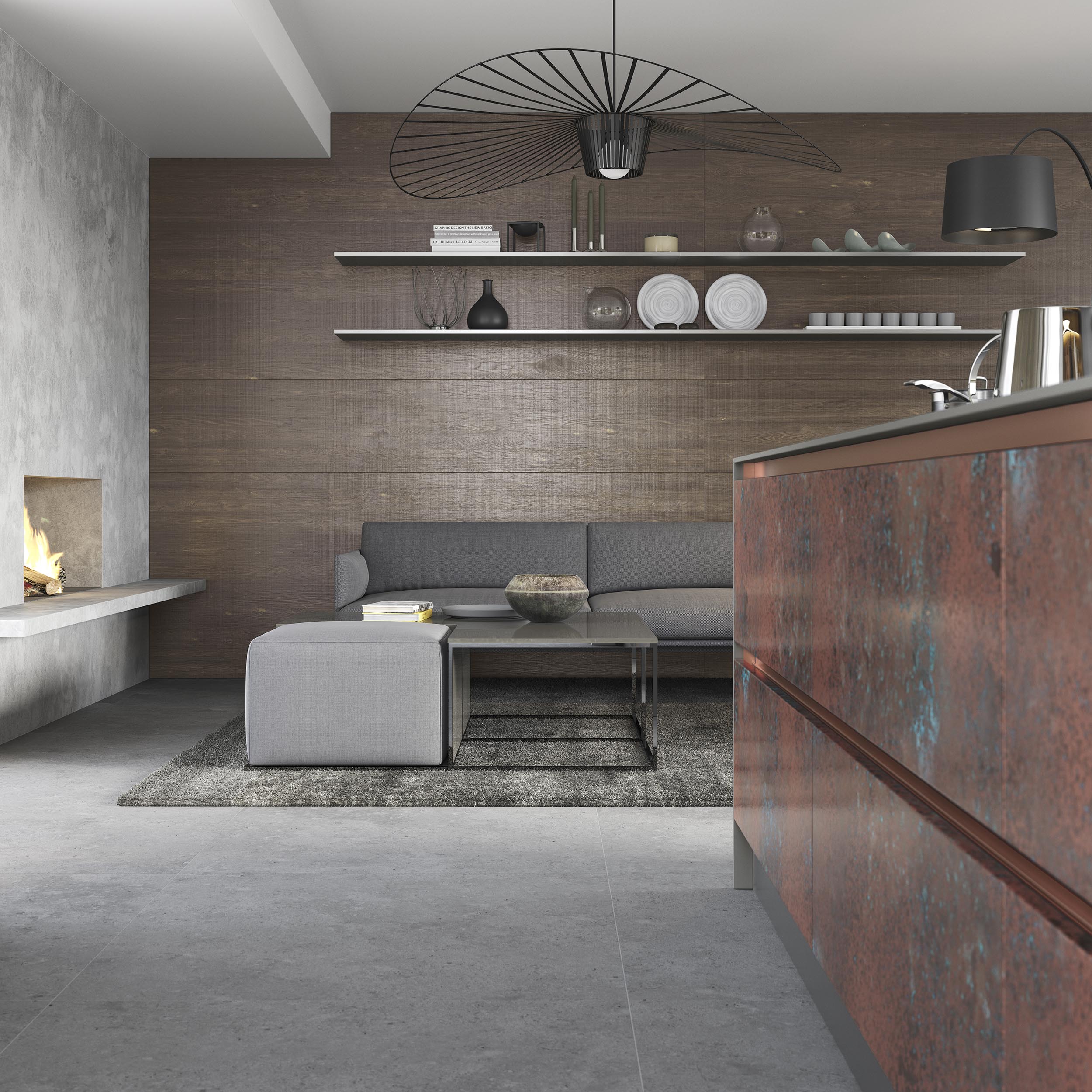 Ferro Oxidized Copper and Rezana Espresso Oak_Cameo 2_RGB