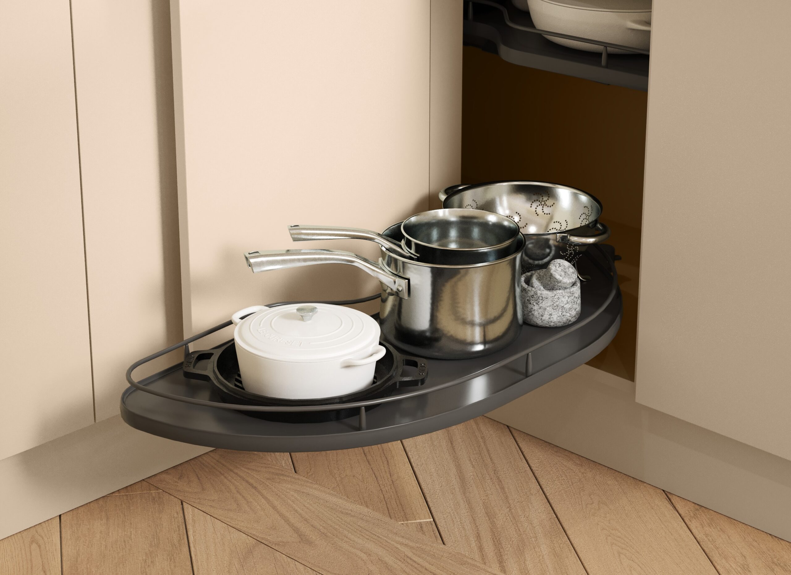 Strada Matte Cashmere_Cameo 8_CORNERSTONE-Maxx_Premea-Lava_500-cabinet